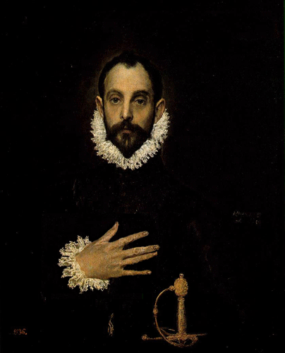 El caballero de la mano en el pecho - El Greco